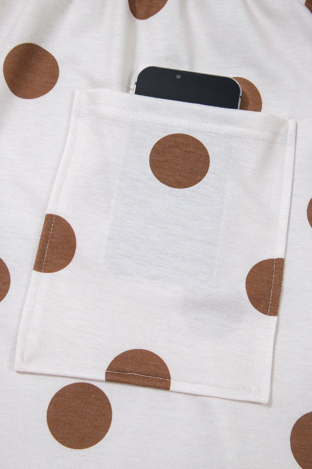 Sky Blue Polka Dot Elastic Waist Wide Leg Plus Size Pants