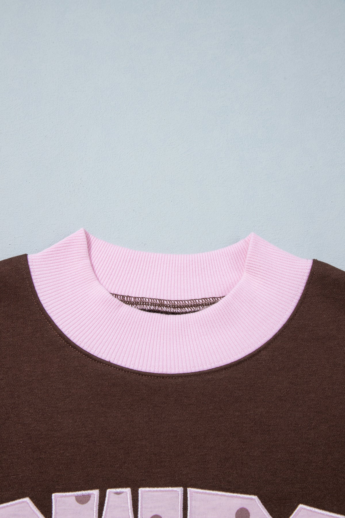 Grapefruit Orange Polka Dot Letter Graphic Colorblock Tunic Sweatshirt