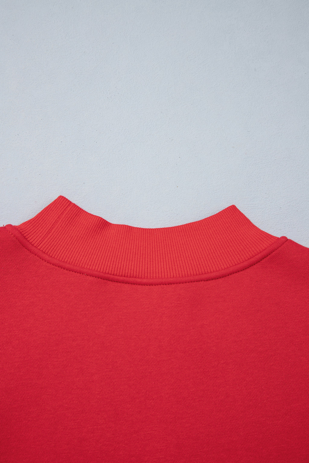Fiery Red Gingham Plaid Oversized Pullover Sweatshirt