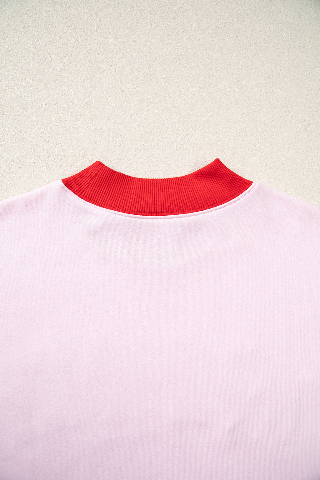 Grapefruit Orange Polka Dot Letter Graphic Colorblock Tunic Sweatshirt
