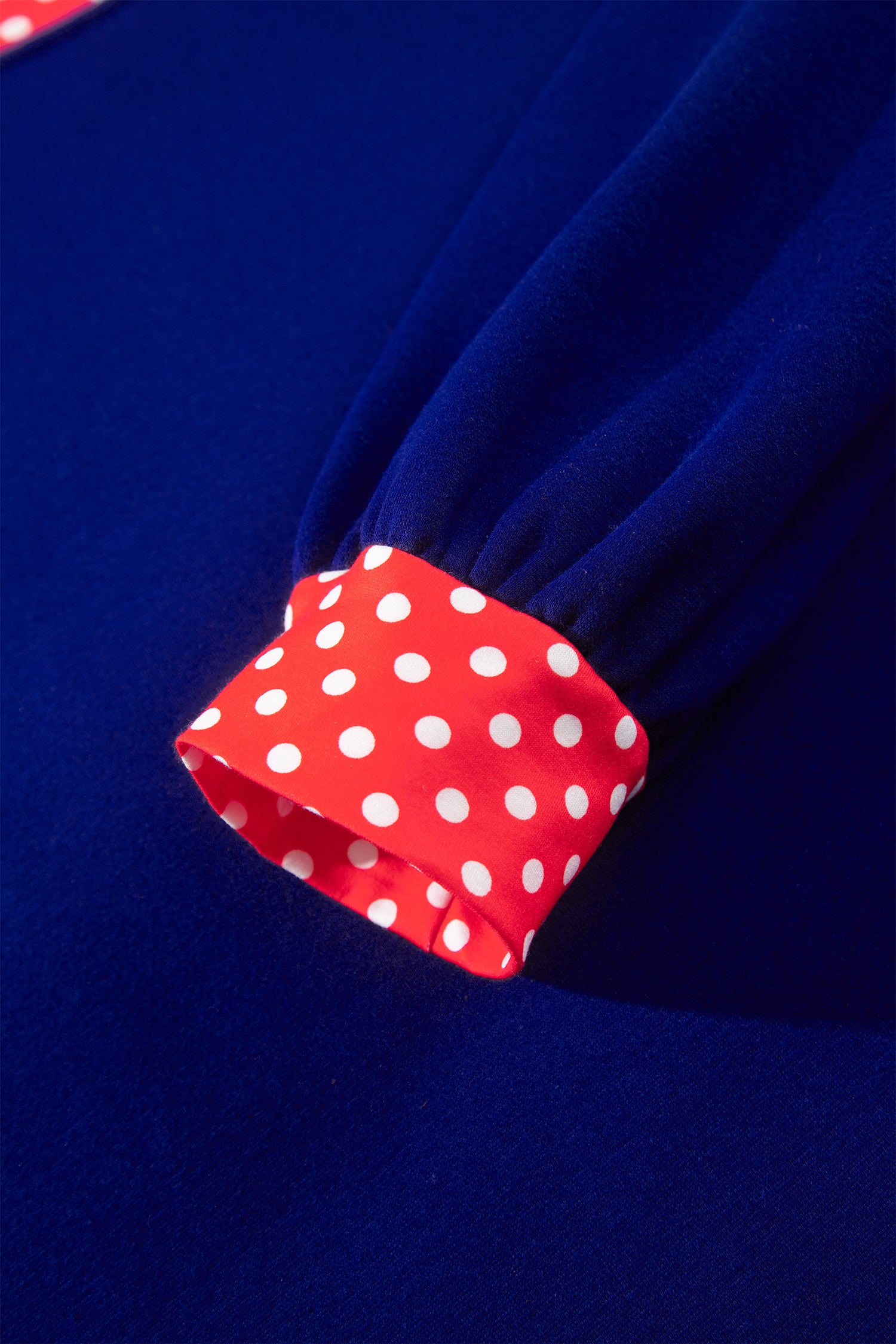 Orange Colorblock Polka Dot Contrast Trim Oversized Sweatshirt