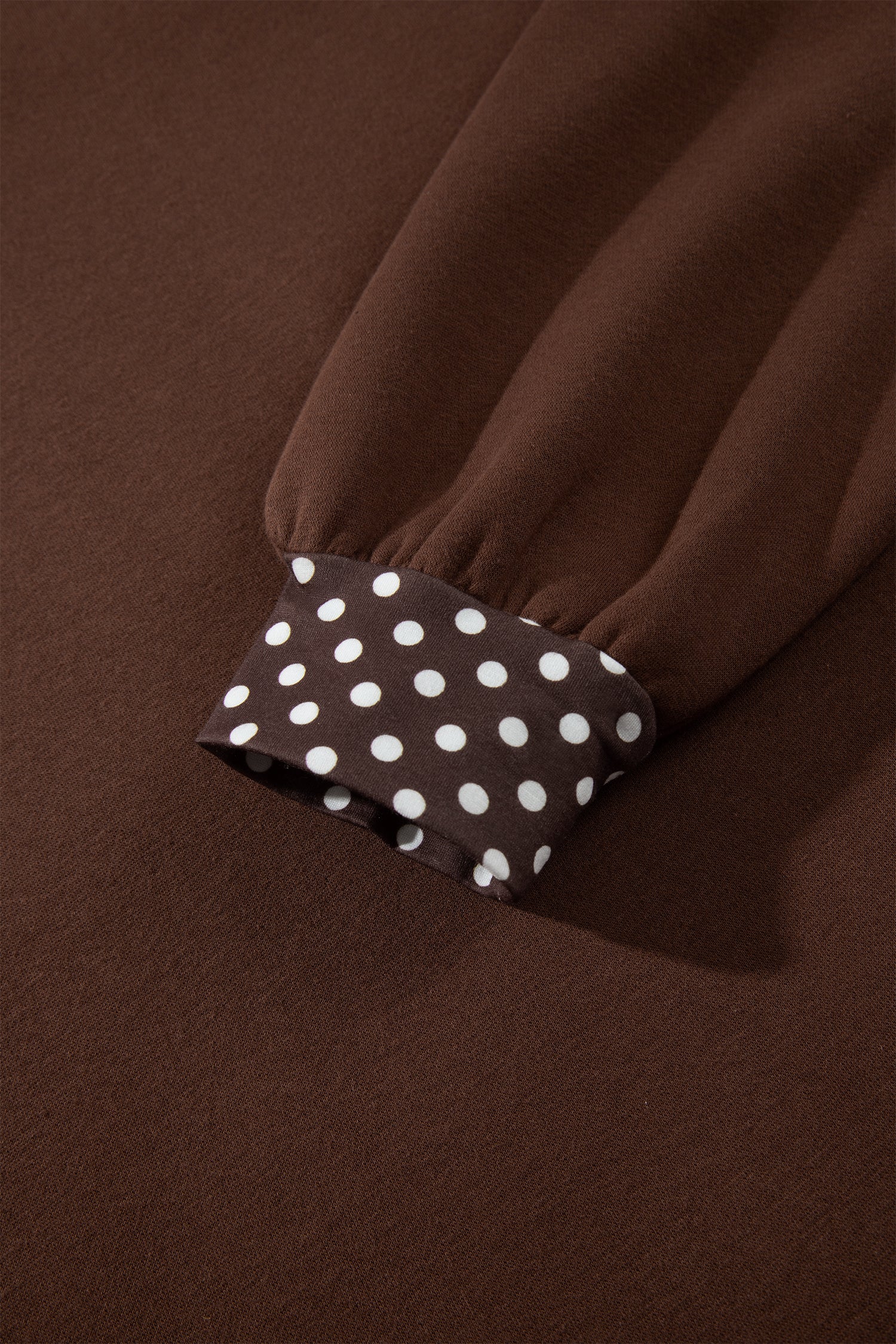 Orange Colorblock Polka Dot Contrast Trim Oversized Sweatshirt