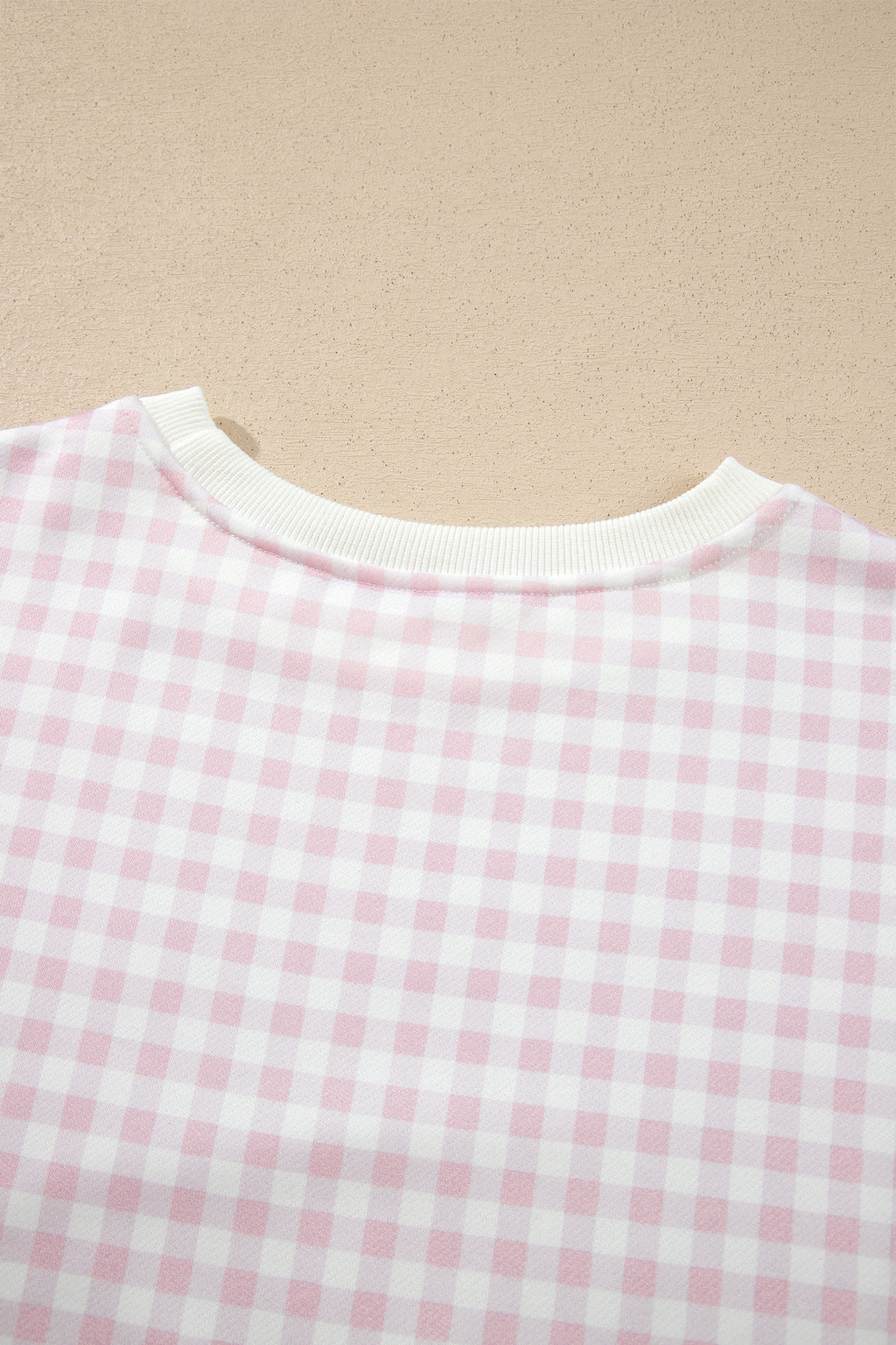Pink Plaid Baggy Pullover Drawstring Casual Shorts 2pcs Outfit