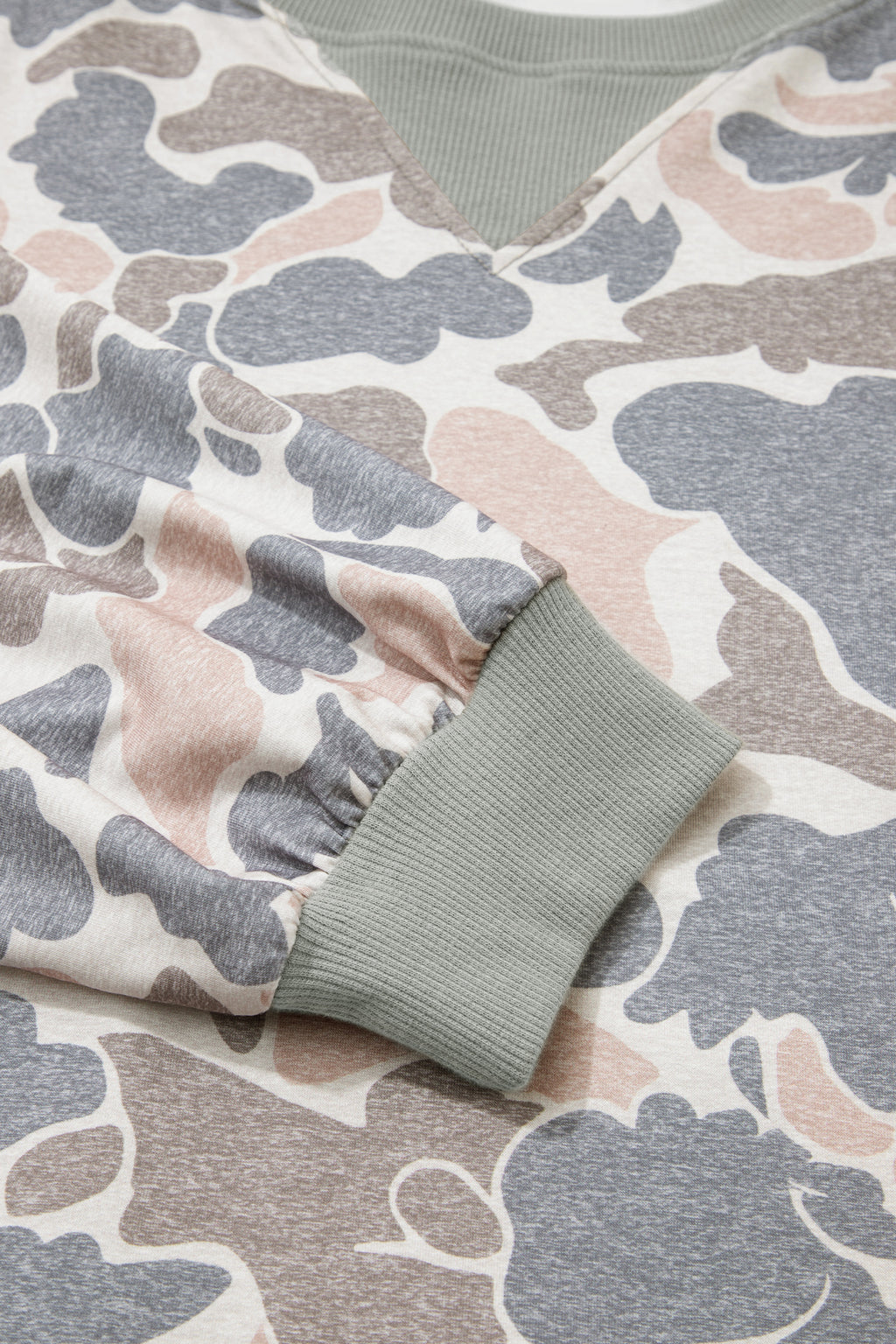 Multicolour Camouflage Print Shift Silhouette Long Sleeve Plus Size Sweatshirt