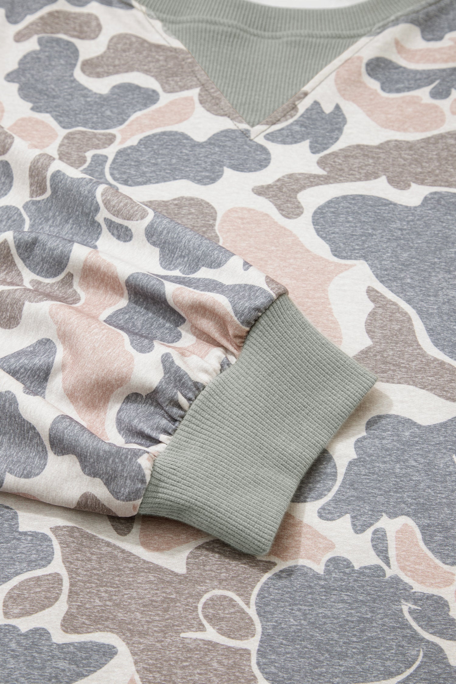 Multicolour Camouflage Print Shift Silhouette Long Sleeve Plus Size Sweatshirt