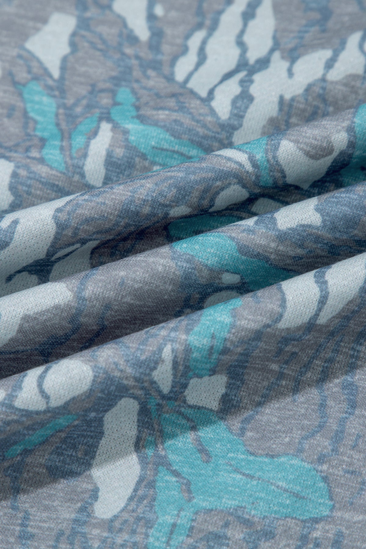 Multicolour Abstract Botanical Print Plus Size Pullover Drawstring Pants Set